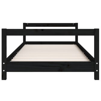 Kinderbedframe 80x160 cm massief grenenhout zwart 4