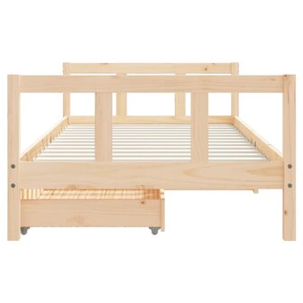 Kinderbedframe met lades 90x190 cm massief grenenhout 5