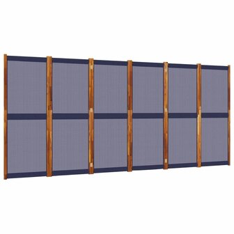 Kamerscherm met 6 panelen 420x180 cm donkerblauw 2