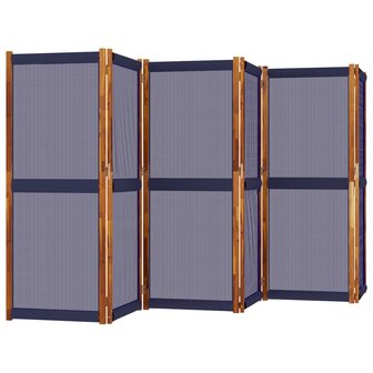 Kamerscherm met 6 panelen 420x180 cm donkerblauw 3