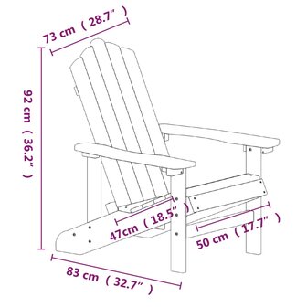 Tuinstoel Adirondack HDPE wit 7