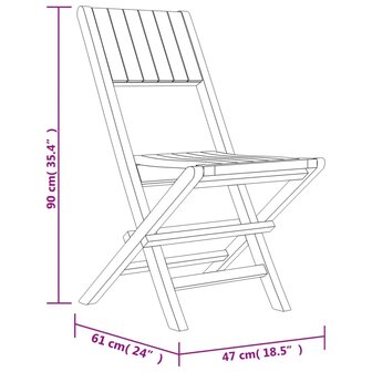 Tuinstoelen inklapbaar 2 st 47x61x90 cm massief teakhout 8