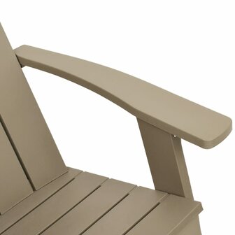 Tuinstoel Adirondack 75x88,5x89,5 cm polypropeen lichtbruin 7