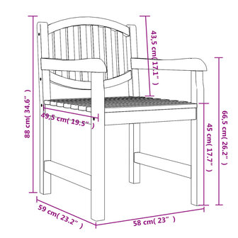 Tuinstoelen 2 st 58x59x88 cm massief teakhout 7