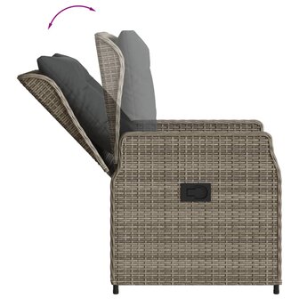 Tuinstoelen 2 st verstelbaar poly rattan grijs 8