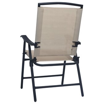 Tuinstoelen inklapbaar 2 st textileen cr&egrave;me 5