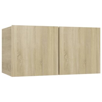 Tv-meubelen 4 st 60x30x30 cm bewerkt hout sonoma eikenkleurig 4