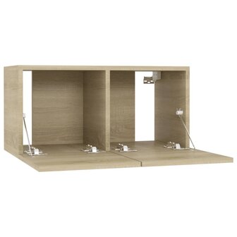 Tv-meubelen 4 st 60x30x30 cm bewerkt hout sonoma eikenkleurig 5