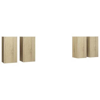 Tv-meubelen 4 st 30,5x30x60 cm bewerkt hout sonoma eikenkleurig 2