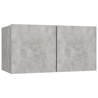 Tv-meubelen 4 st 60x30x30 cm bewerkt hout betongrijs 4