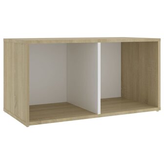 Tv-meubelen 2st 72x35x36,5 cm bewerkt houtwit sonoma eikenkleur 4