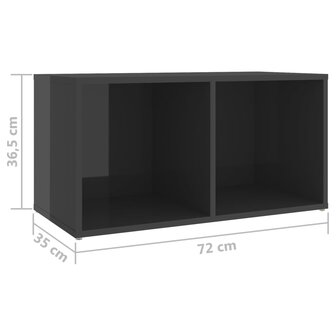 Tv-meubelen 2 st 72x35x36,5 cm bewerkt houthoogglans grijs 9