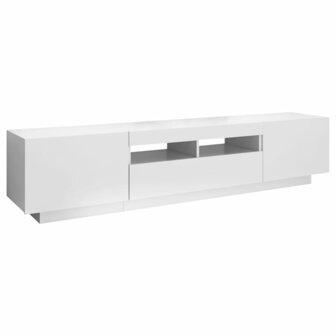 Tv-meubel met LED-verlichting 180x35x40 cm wit 7