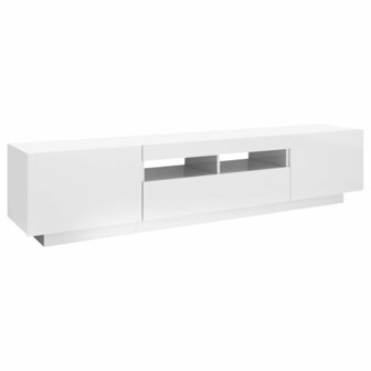 Tv-meubel met LED-verlichting 180x35x40 cm hoogglans wit 7