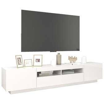 Tv-meubel met LED-verlichting 200x35x40 cm hoogglans wit 6