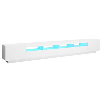 Tv-meubel met LED-verlichting 300x35x40 cm wit 2