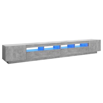 Tv-meubel met LED-verlichting 300x35x40 cm betongrijs 2