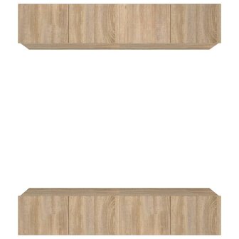 Tv-meubelen 4 st 80x30x30 cm bewerkt hout sonoma eikenkleurig 2