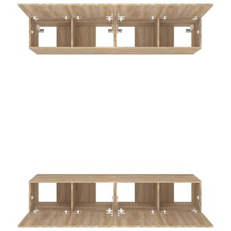 Tv-meubelen 4 st 80x30x30 cm bewerkt hout sonoma eikenkleurig 6