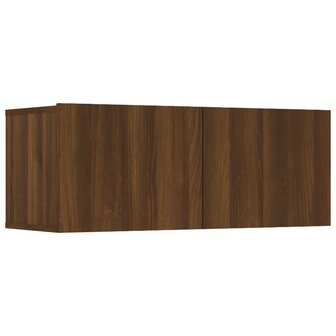 Tv-meubelen 4 st 80x30x30 cm bewerkt hout bruin eikenkleur 7