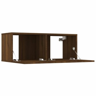 Tv-meubelen 4 st 80x30x30 cm bewerkt hout bruin eikenkleur 9