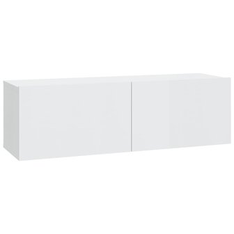 Tv-wandmeubels 4 st 100x30x30 cm hoogglans wit 4