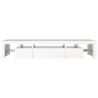 Tv-meubel met LED-verlichting 215x36,5x40 cm hoogglans wit 9