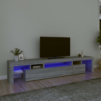 Tv-meubel met LED-verlichting 215x36,5x40 cm grijs sonoma eiken 1