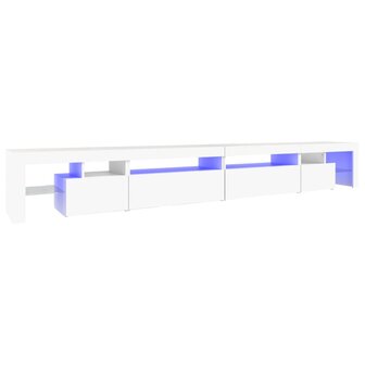 Tv-meubel met LED-verlichting 290x36,5x40 cm wit 2