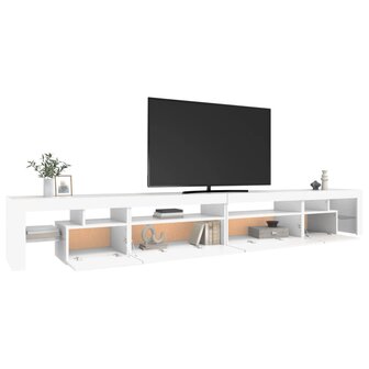 Tv-meubel met LED-verlichting 290x36,5x40 cm wit 6