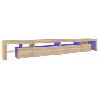 Tv-meubel met LED-verlichting 290x36,5x40cm sonoma eikenkleurig 2