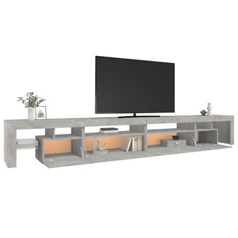 Tv-meubel met LED-verlichting 290x36,5x40 cm betongrijs 6