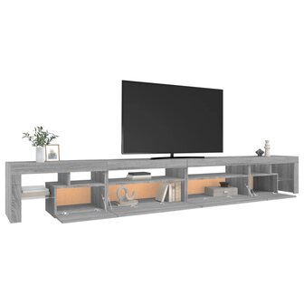 Tv-meubel met LED-verlichting 290x36,5x40 cm grijs sonoma eiken 6