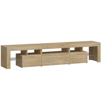 Tv-meubel met LED-verlichting 200x36,5x40cm sonoma eikenkleurig 7