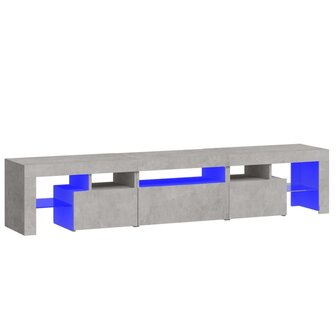 Tv-meubel met LED-verlichting 200x36,5x40 cm betongrijs 2