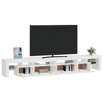 Tv-meubel met LED-verlichting 260x36,5x40 cm hoogglans wit 6