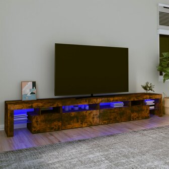 Tv-meubel LED-verlichting 260x36,5x40 cm gerookt eikenkleurig 1