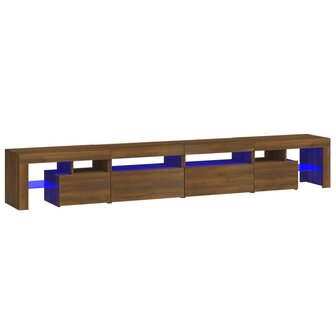 Tv-meubel met LED-verlichting 260x36,5x40 cm bruin eikenkleur 2