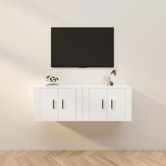 Tv-wandmeubels 2 st 57x34,5x40 cm wit 1