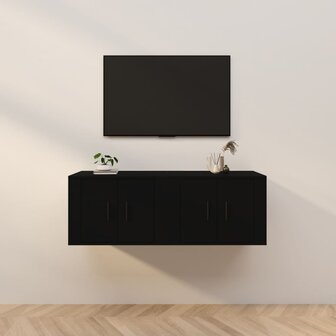 Tv-wandmeubels 2 st 57x34,5x40 cm zwart 1