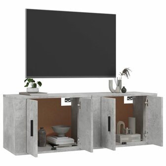 Tv-wandmeubels 2 st 57x34,5x40 cm betongrijs 3