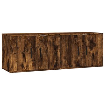 Tv-wandmeubels 2 st 57x34,5x40 cm gerookt eikenkleurig 2