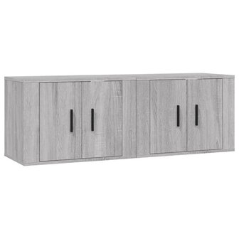 Tv-wandmeubels 2 st 57x34,5x40 cm grijs sonoma eikenkleurig 2