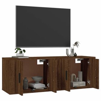 Tv-wandmeubels 2 st 57x34,5x40 cm bruin eikenkleur 3