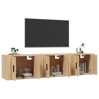 Tv-wandmeubels 3 st 57x34,5x40 cm sonoma eikenkleurig 3