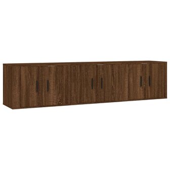 Tv-wandmeubels 3 st 57x34,5x40 cm bruin eikenkleur 2