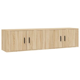 Tv-wandmeubels 2 st 80x34,5x40 cm sonoma eikenkleurig 2