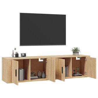 Tv-wandmeubels 2 st 80x34,5x40 cm sonoma eikenkleurig 3