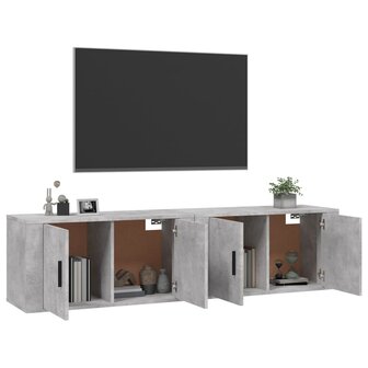 Tv-wandmeubels 2 st 80x34,5x40 cm betongrijs 3