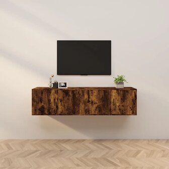 Tv-wandmeubels 2 st 80x34,5x40 cm gerookt eikenkleurig 1